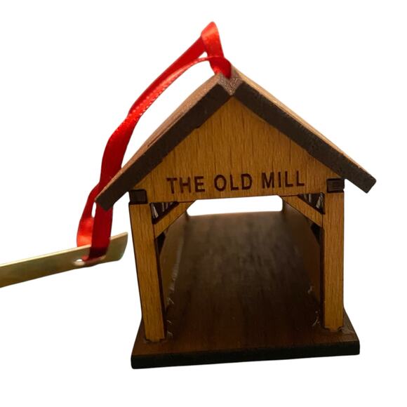 Vintage Cracker Barrel "The Old Mill" Laser Cut Christmas Ornament Made in USA - Picture 6 of 14